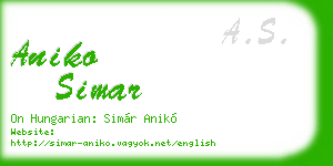 aniko simar business card